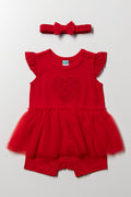 Tutu Romper Set Red