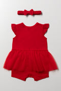 Tutu Romper Set Red (3)