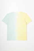 Short Sleeve Tie Dye T-Shirt Yellow And Green (2)