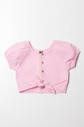 Front Tie Top Pink