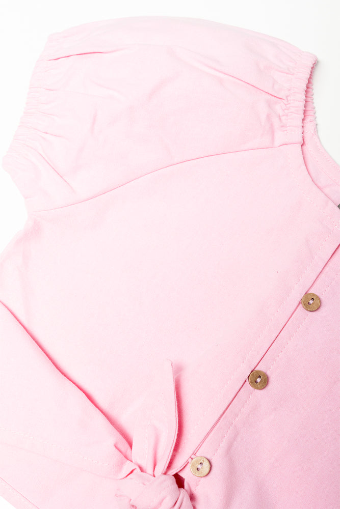 Front Tie Top Pink