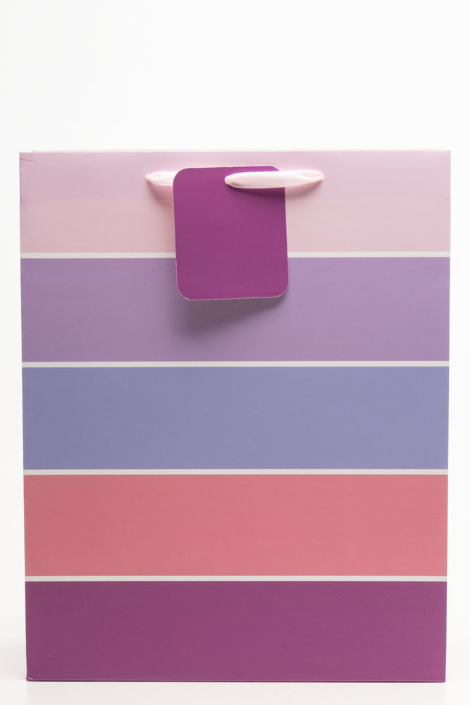 Pink Stripe Gift Bag Large