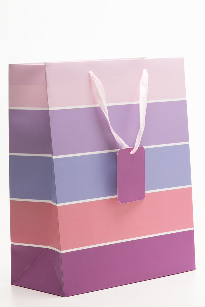 Pink Stripe Gift Bag Large (1)
