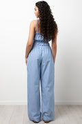 Stripe Pull On Pants Blue (3)