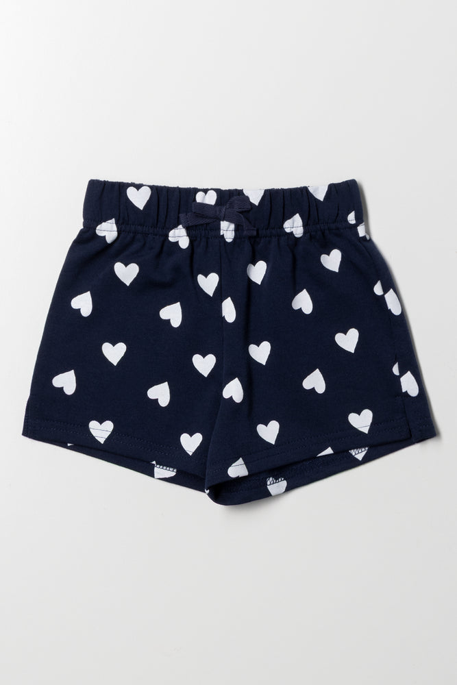 Heart Shorts Navy