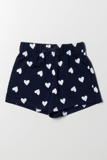Heart Shorts Navy