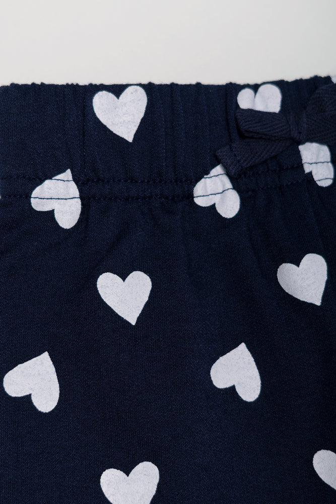 Heart Shorts Navy