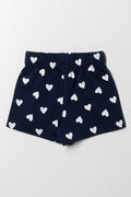 Heart Shorts Navy (2)