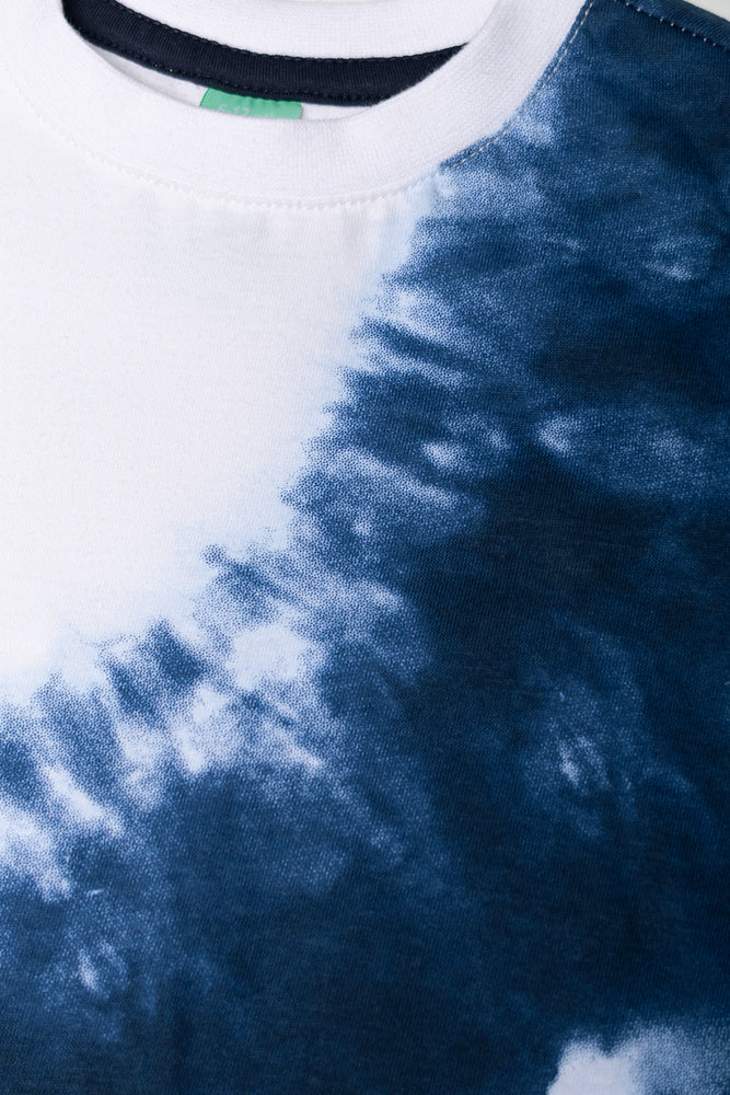 Tie Dye T-Shirt White And Blue