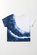 Tie Dye T-Shirt White And Blue (2)