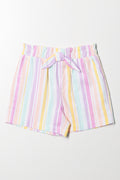 Linen Woven Shorts Multi