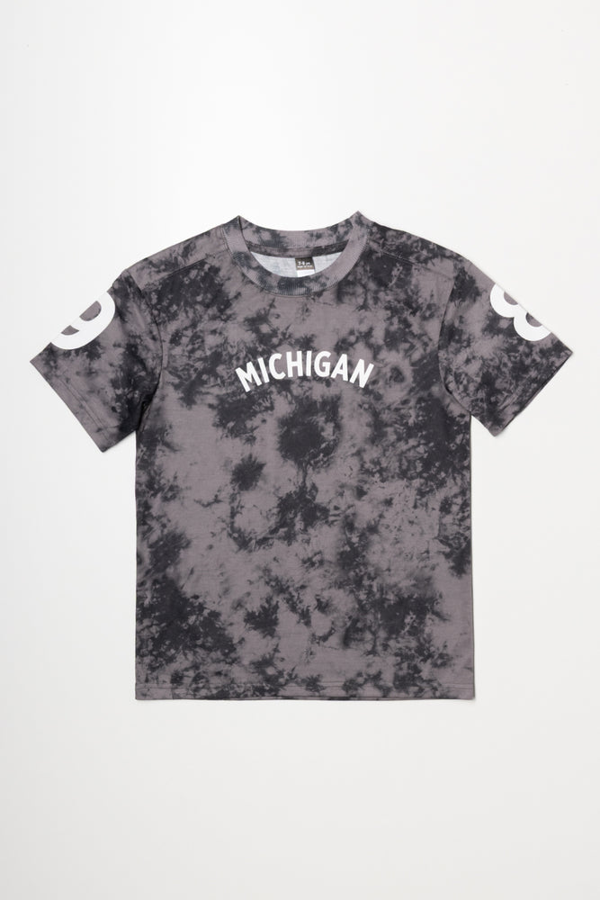 Michigan Tie Dye T-Shirt Grey
