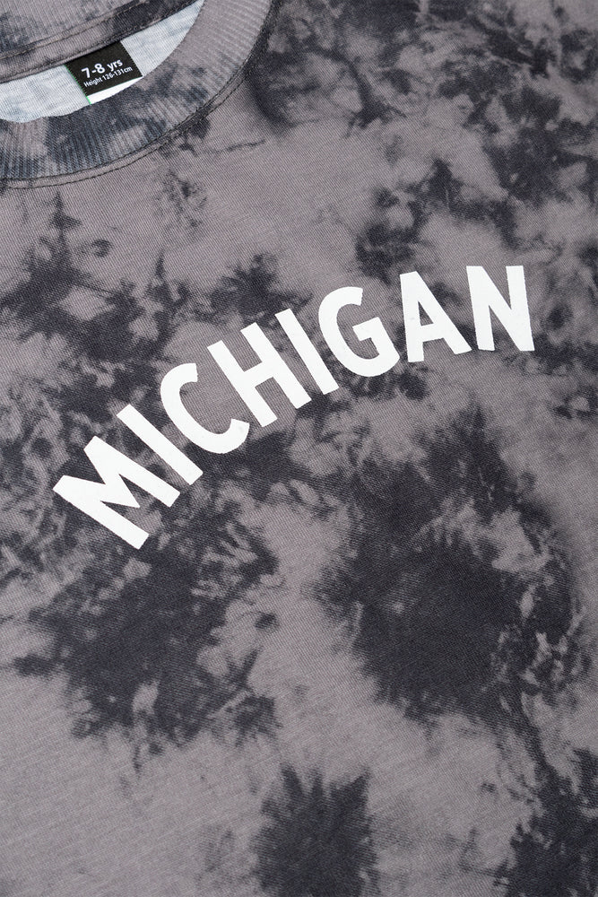 Michigan Tie Dye T-Shirt Grey