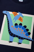 2 Pack Dinosaur T-Shirts Navy And Cream (1)