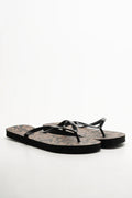 Printed Flip Flops Black