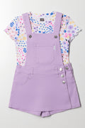Ditsy Floral Skorts Dungaree Purple