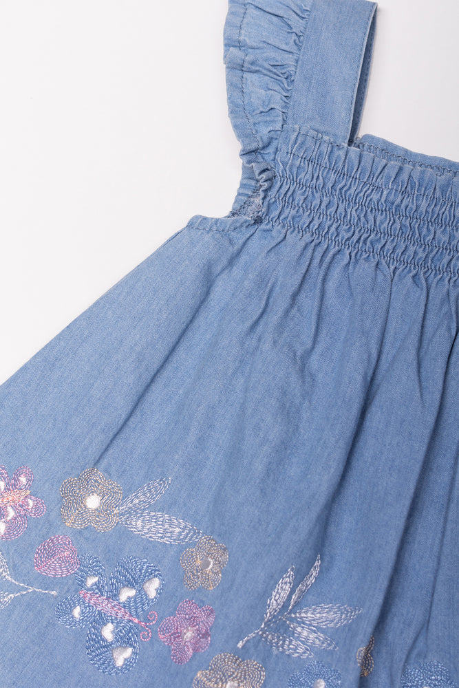 Denim Short Set Light Blue