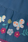 Smocked Denim Dress Blue (2)
