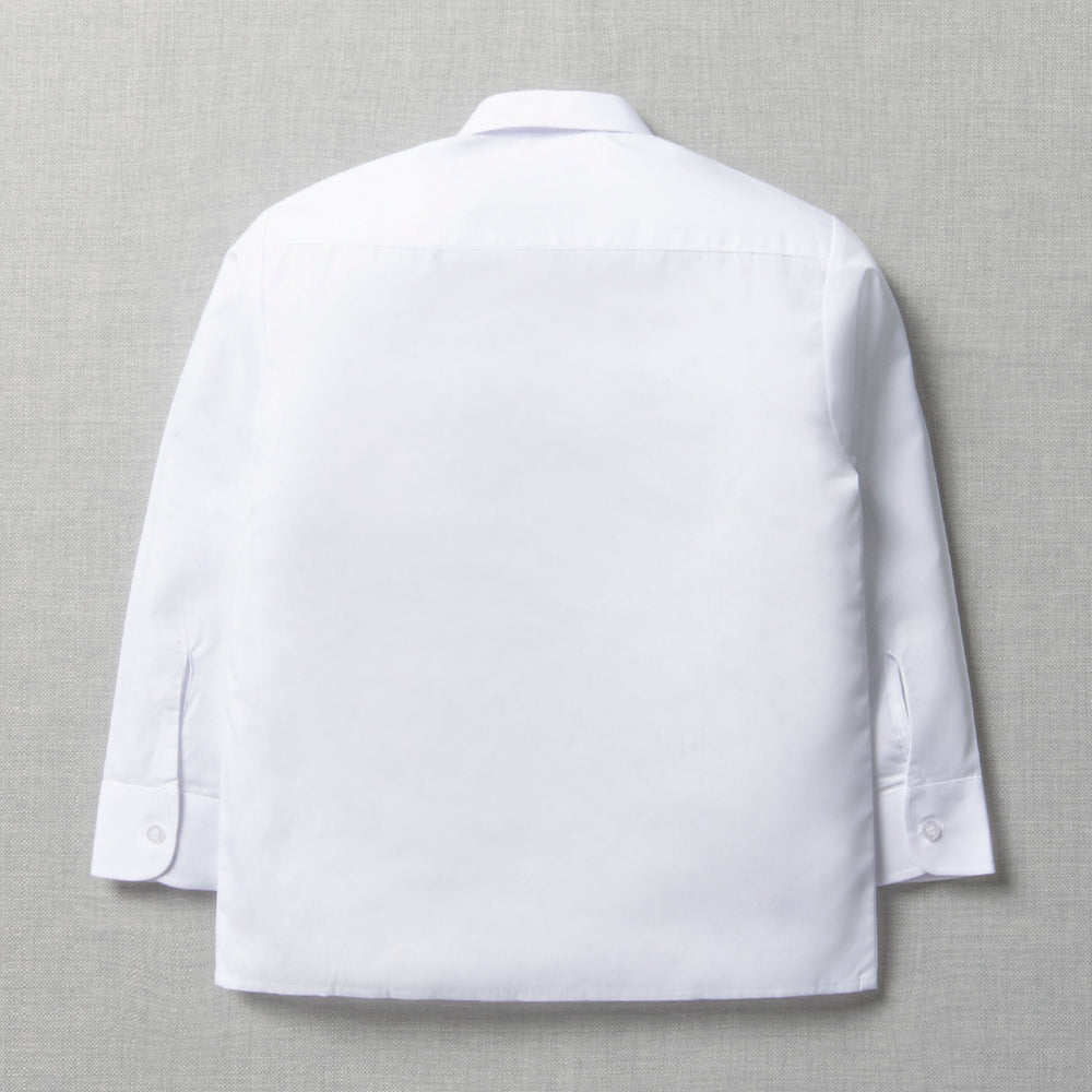 Girls School Long Sleeve Collar Shirt White Toughees (3)
