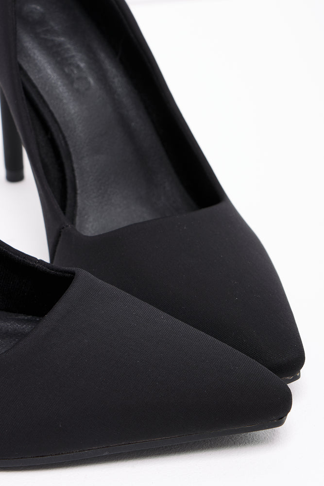 Heel Court Shoe Black (2)