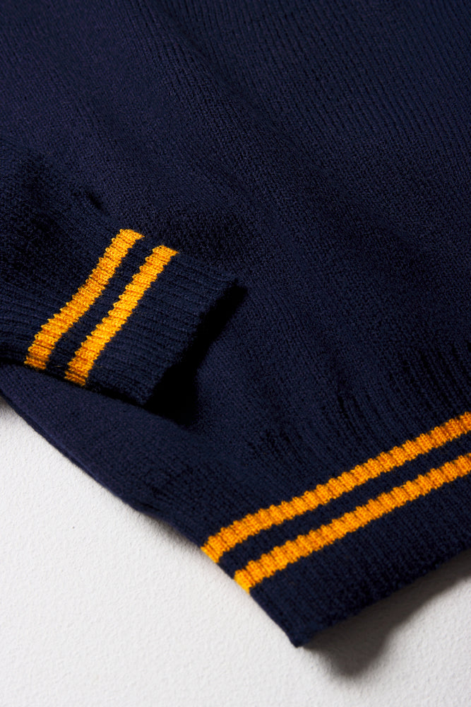 Unisex School Long Sleeve Stripe Jersey Navy