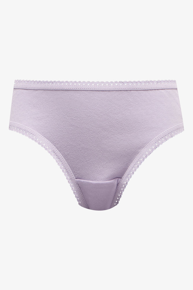 3 Pack Bikini Panties Purple, Peach & Natural (1)