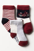 3 Pack Nautical Bike Socks Multi