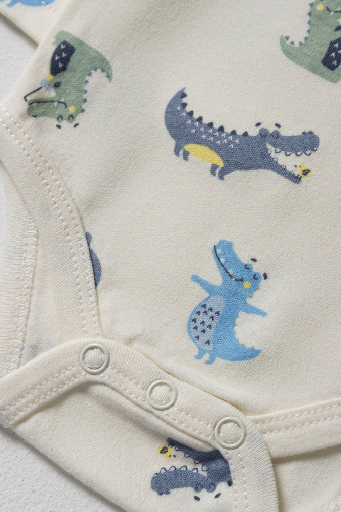 4 Pack Long Sleeve Bodyvests Blue (4)