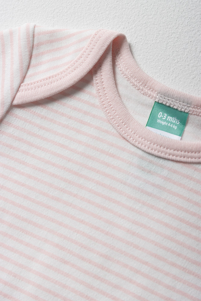 3 Pack Short Sleeve Bodyvests Pink & Yellow