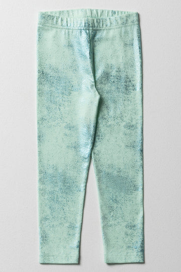Glitter Leggings Aqua