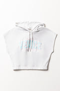 Sleeveless Hoodie Light Grey