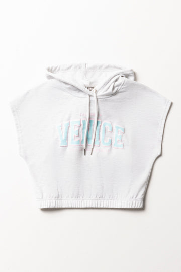 Sleeveless Hoodie Light Grey