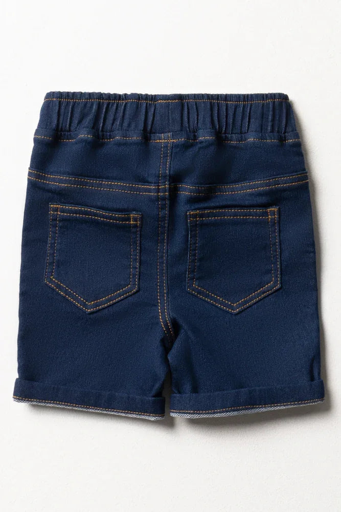 Denim Shorts Dark Blue (2)