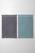 2 Pack Fringed Guest Towel  Trellis & Smoke Pearl