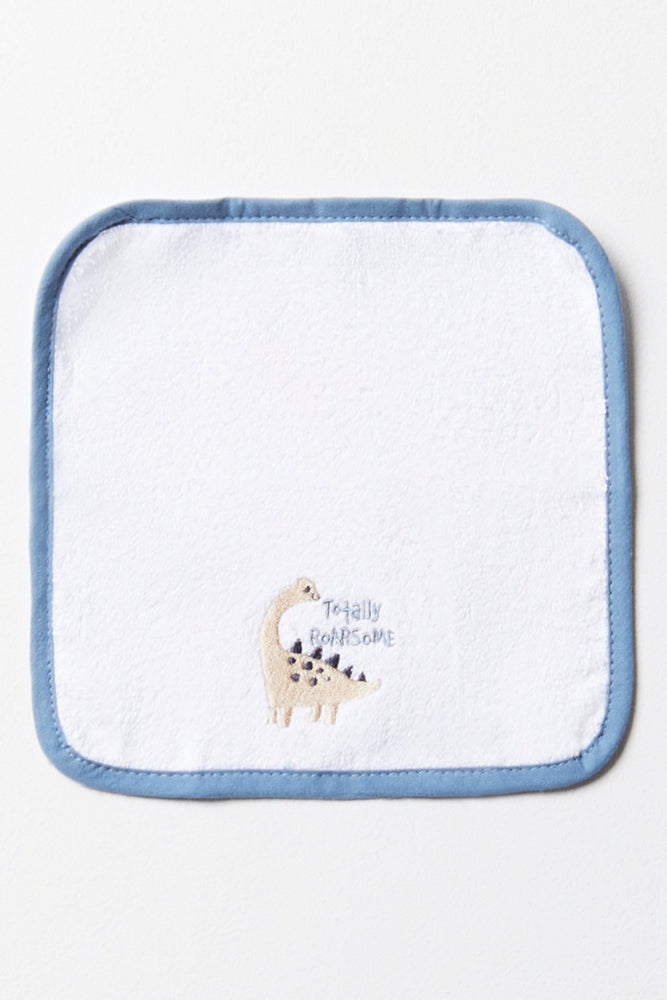 3 Pack Dinosaur Facecloths Blue (2)