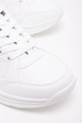 Lace Up Leather Trainer White (2)
