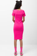 Seamless Bodycon Dress Pink (2)