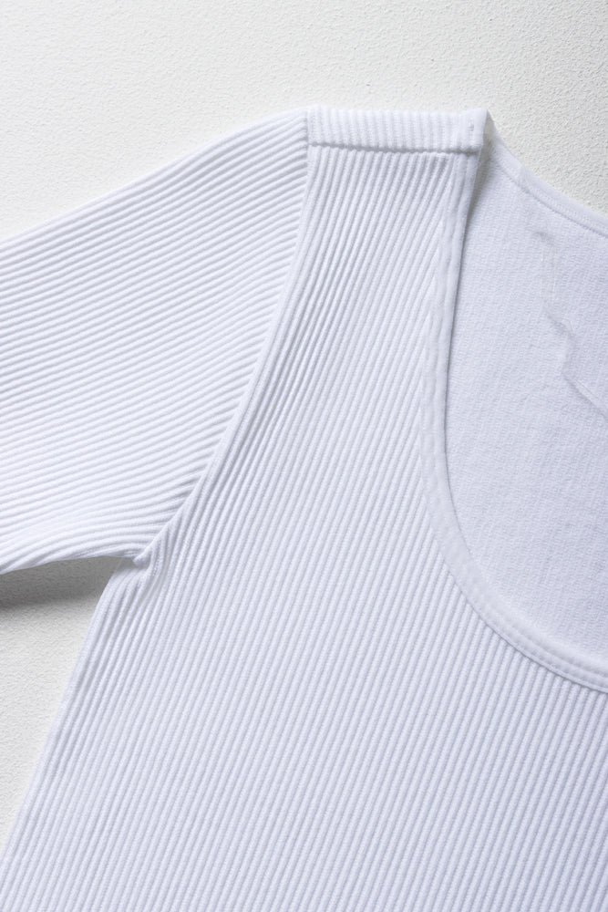 Seamless Short Sleeve T-Shirt White (1)