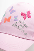 2 Piece Butterfly Peak Cap Pink (1)