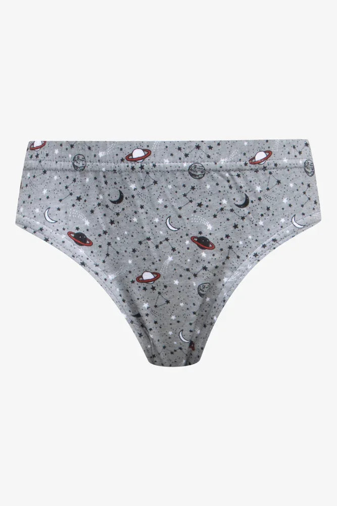 5 Pack Space Briefs Grey, Red & Black (2)
