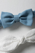 2 Pack Headbands White & Blue (1)