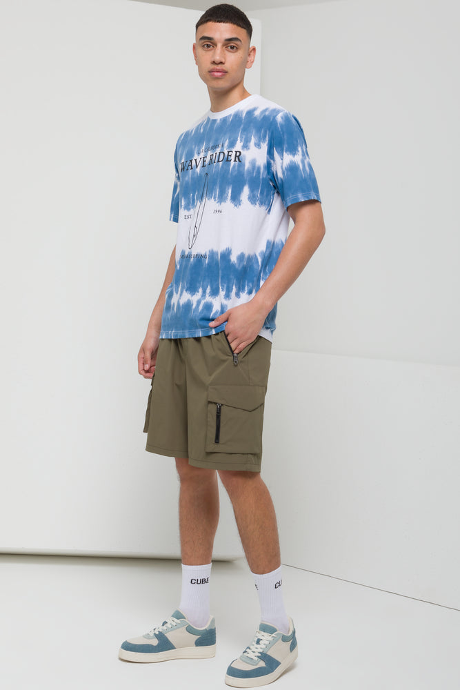 Tie Dye Fashion Tee Navy (1)