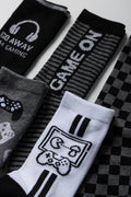 5 Pack Socks Black & Grey (1)