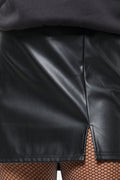 Mini Skirt With Slit Black (3)