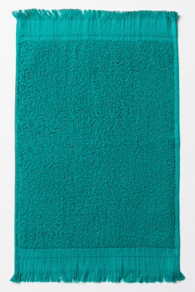 Fringe Guest Towel Teal