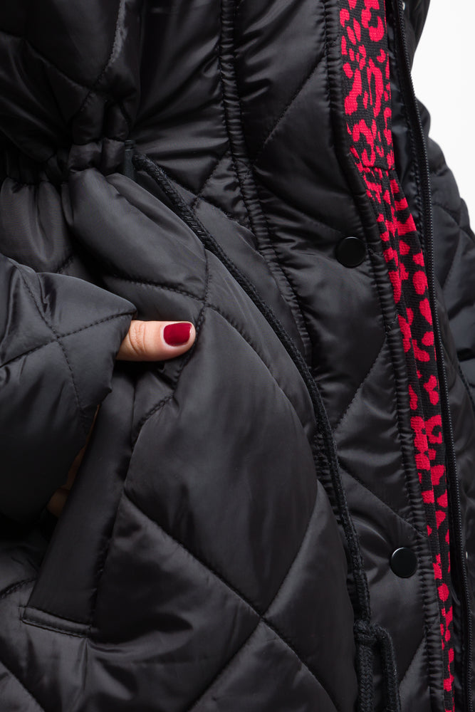 Quilted Puffer Coat Black (3)