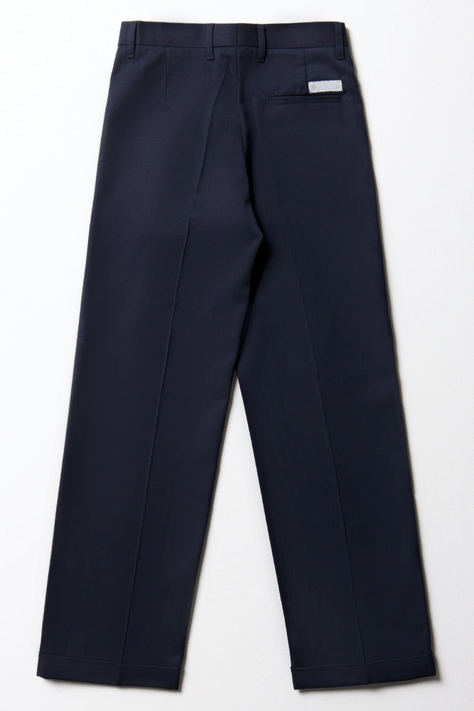 Boys School Turn Up Pants Navy (4)