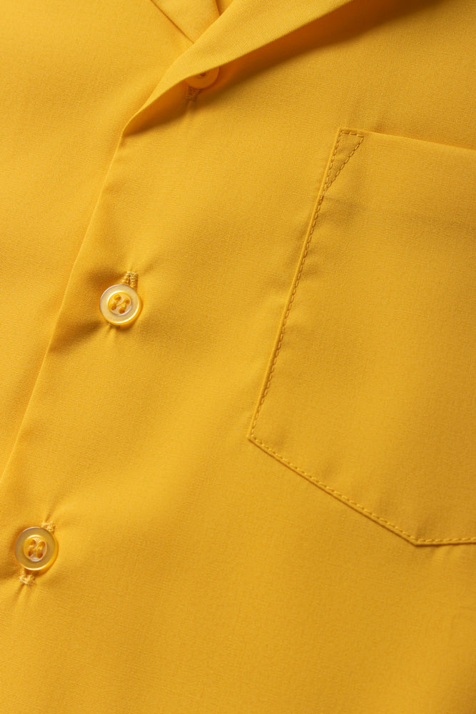 Unisex School Short Sleeve Shirt Yellow