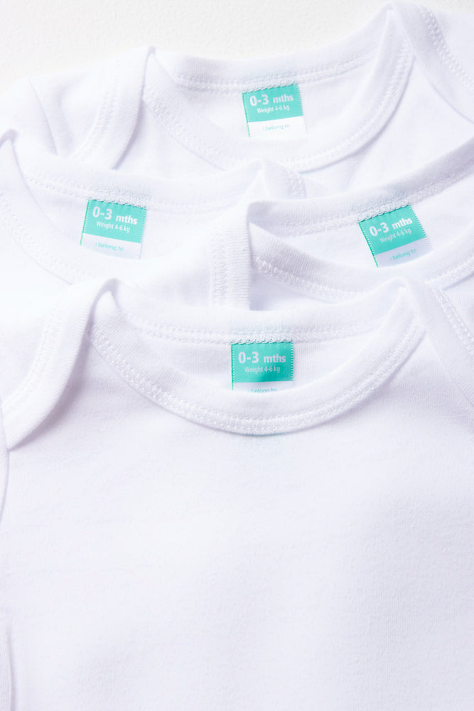 4 Pack Long Sleeve Bodyvests White