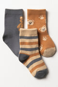 3 Pack Bear Socks Natural